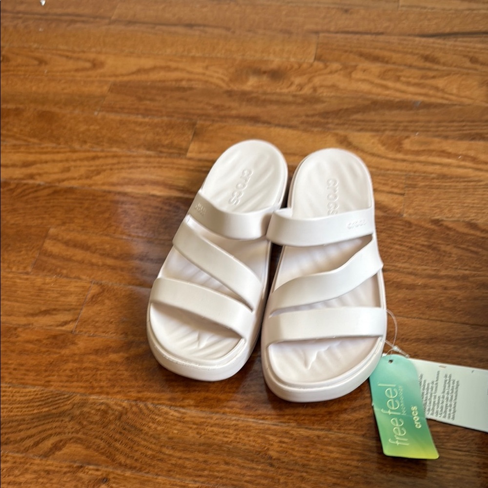 White Slide Sandals